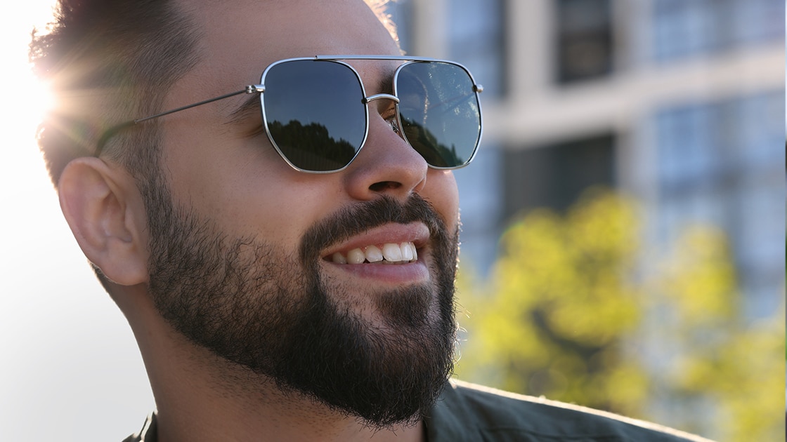 Man with Sunglasses Smiling
