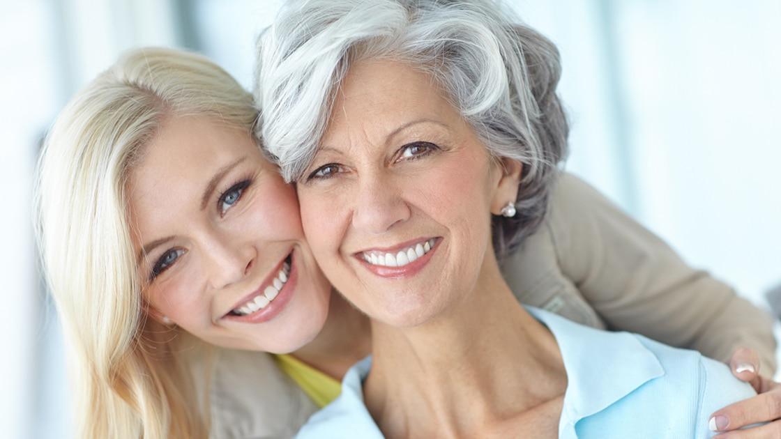 Smiling Woman with Mother